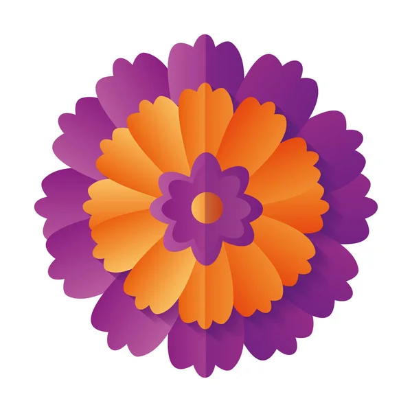 Bloem bloemen decoratie — Stockvector