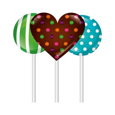 tatlı lolipop izole simgesi