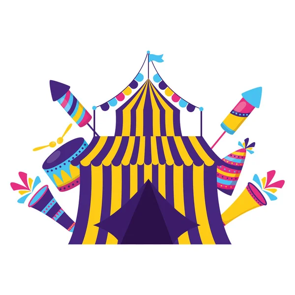 Цирк карнавальных палаток — стоковый вектор