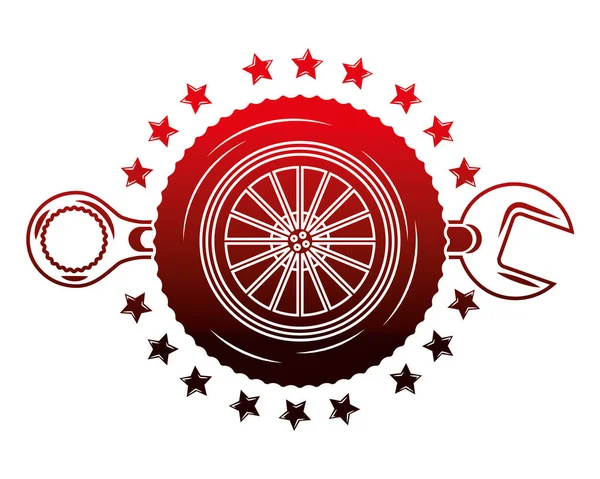 Звезды гаечного ключа для автомобильных колес — стоковый вектор