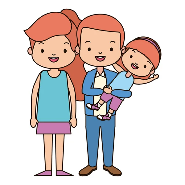 Parents et fille — Image vectorielle