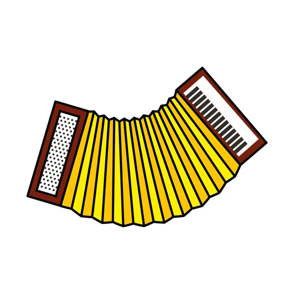 Harmonika fúvós hangszer — Stock Vector