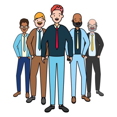 Grup insanlar erkekler çeşitlilik