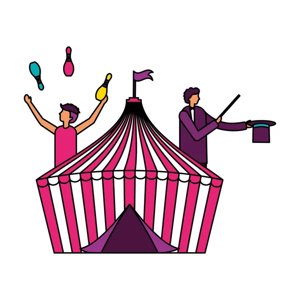 Spectacle de cirque juste — Image vectorielle