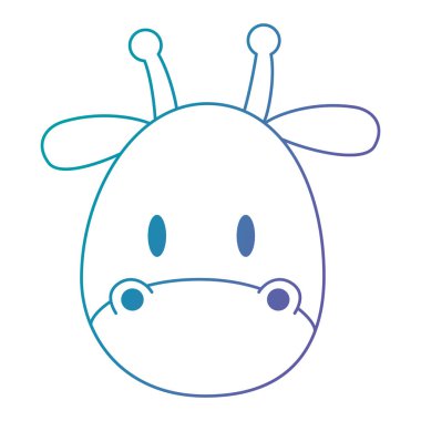 sevimli ve sevimli zürafa karakteri