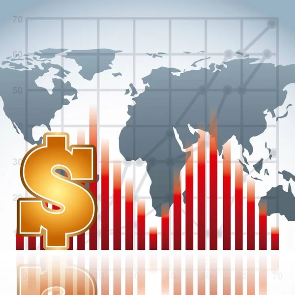 Economía global Vector — Vector de stock