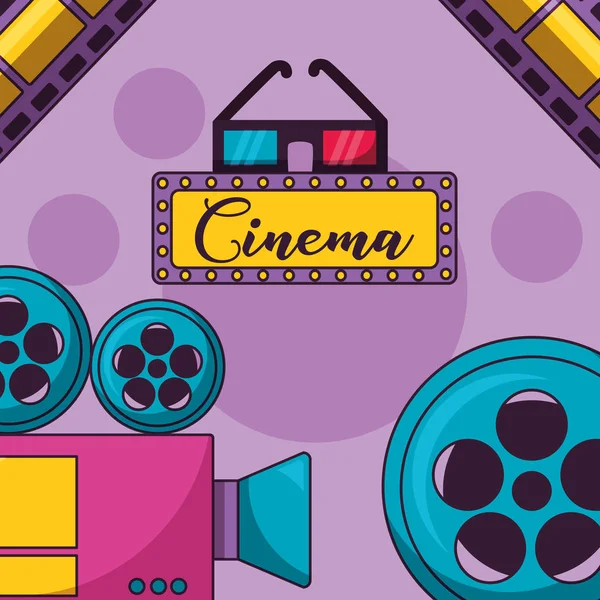 Cine película diseño — Vector de stock