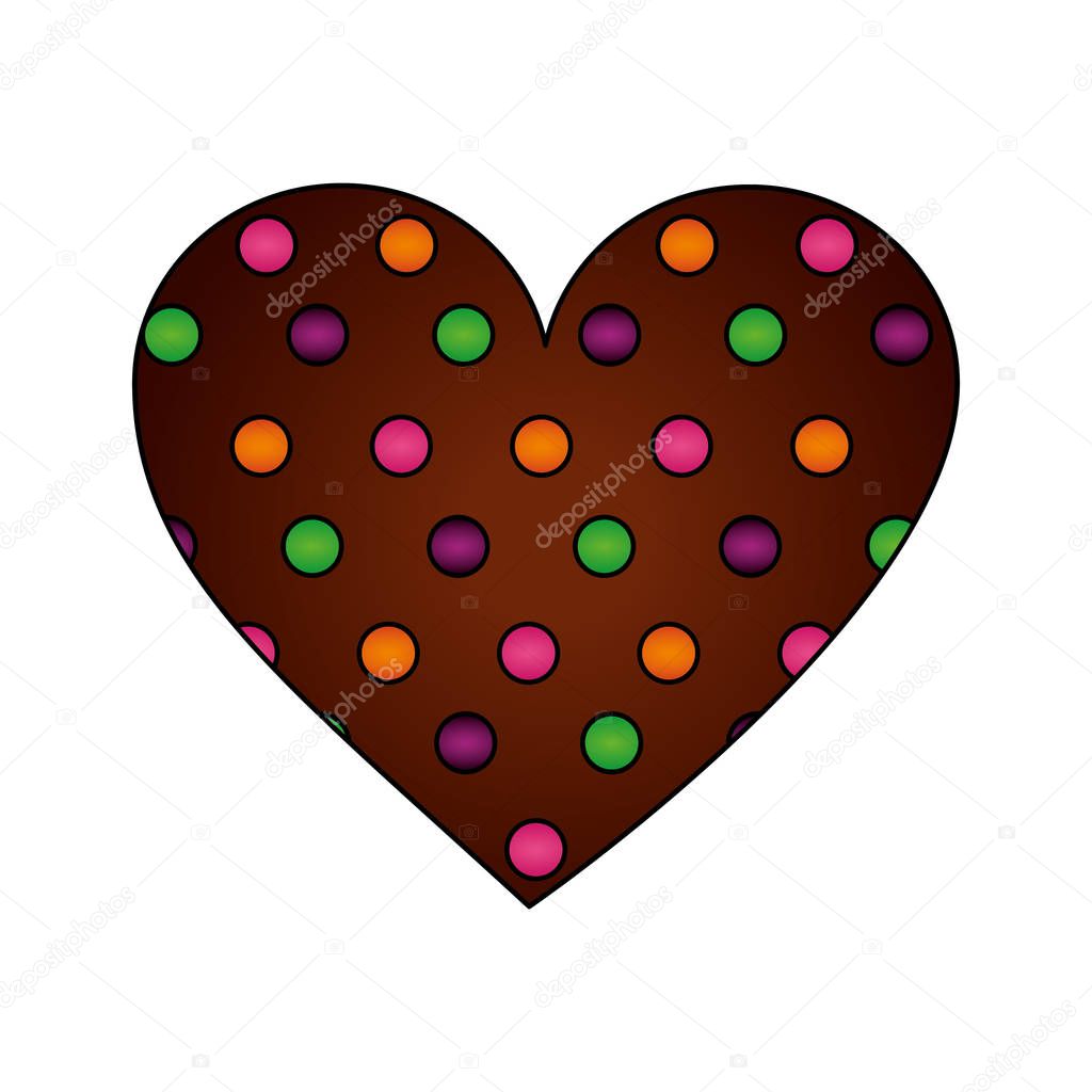 sweet heart chocolate chips candy
