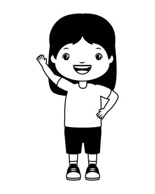 gülümseyen kız el sallama