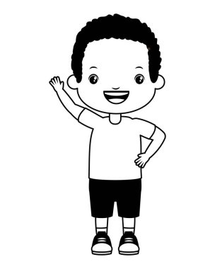 Mutlu çocuk sallanan el