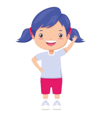 gülümseyen kız el sallama