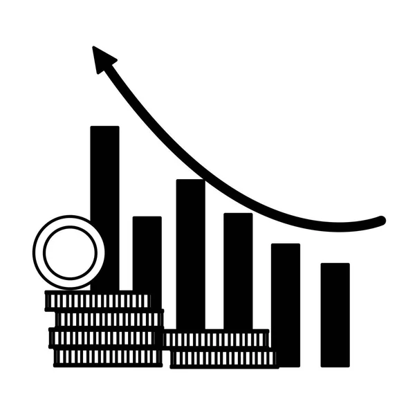График финансовой статистики — стоковый вектор