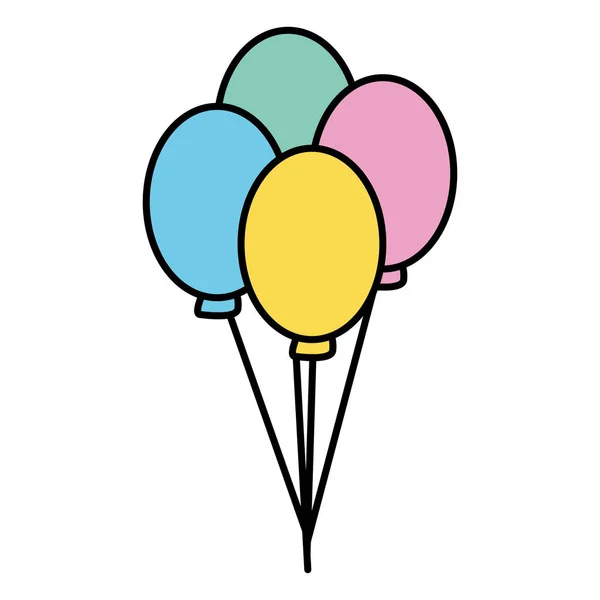 Festa balões coloridos — Vetor de Stock