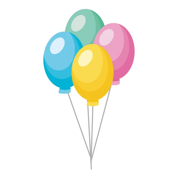 Fiesta globos de colores — Vector de stock