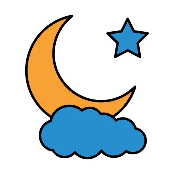 Moon Star Cloud — Stockvector