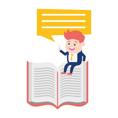 adam açık kitap okuyun