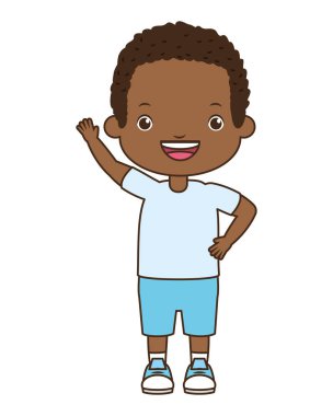 Mutlu çocuk sallanan el