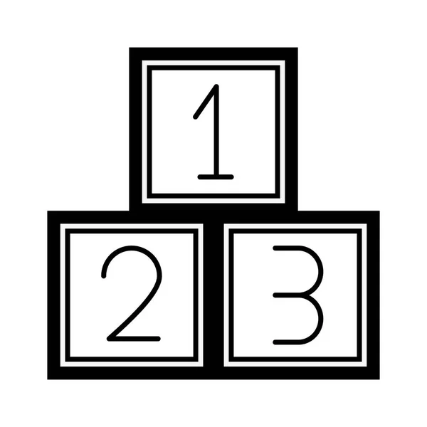 Number cubes Kids zone — Stockvector