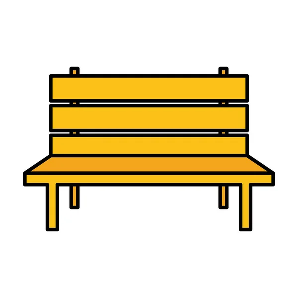 Gelbe Sitzbank — Stockvektor