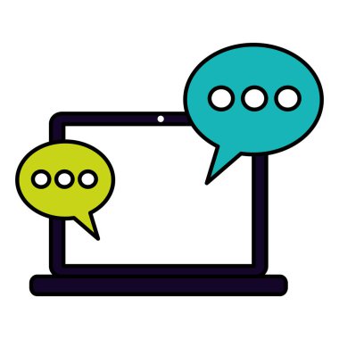 dizüstü bilgisayar konuşma balonu