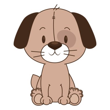 sevimli ve sevimli köpek karakteri