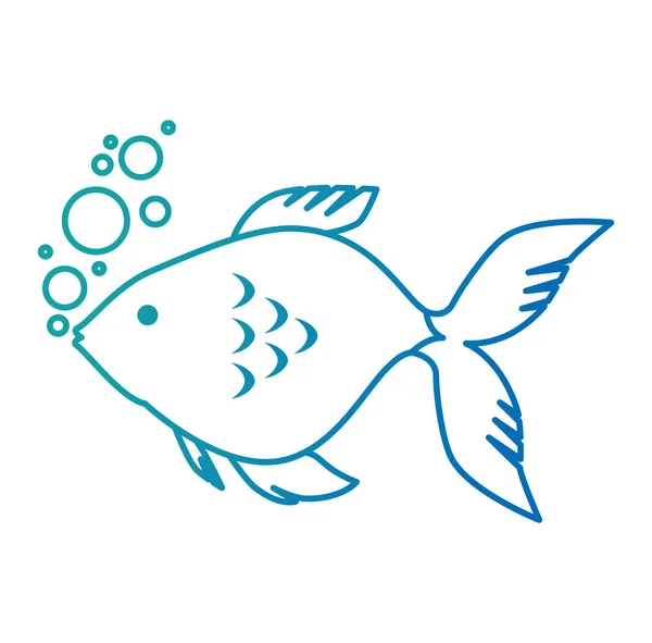 Hava kabarcıkları ile sevimli süs balığı — Stok Vektör