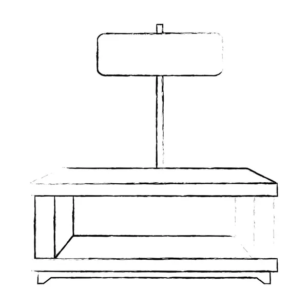 Holzregal leer mit Preisschild — Stockvektor