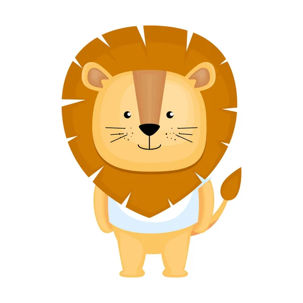 Niedliche Löwen-Ikone — Stockvektor