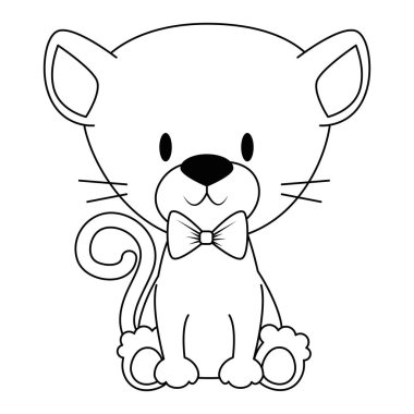 sevimli ve sevimli kitty karakter