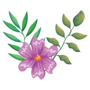 çiçek ve yapraklar dekoratif simge