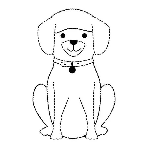 かわいい犬の品種の文字 — ストックベクタ