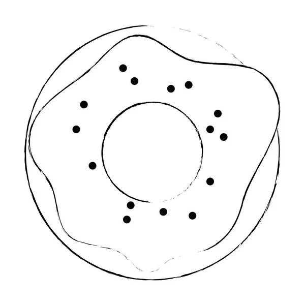 Dulce donut panadería icono — Archivo Imágenes Vectoriales