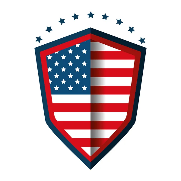 États-Unis d'Amérique emblématique bouclier — Image vectorielle