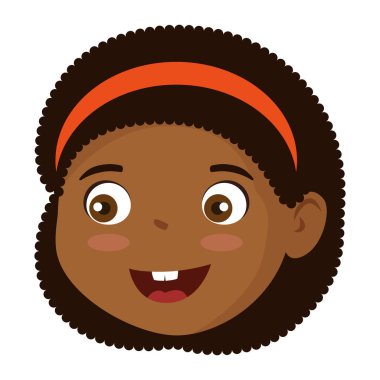 küçük kız siyah kafa karakteri