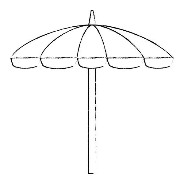 Sonnenschirm Strand isoliert Symbol — Stockvektor