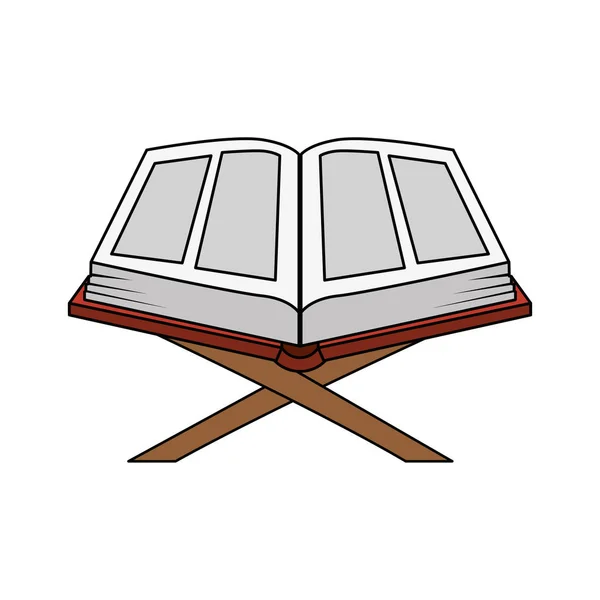 Helig bok med talarstol religiös ikon — Stock vektor