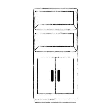 ahşap raf izole simgesi