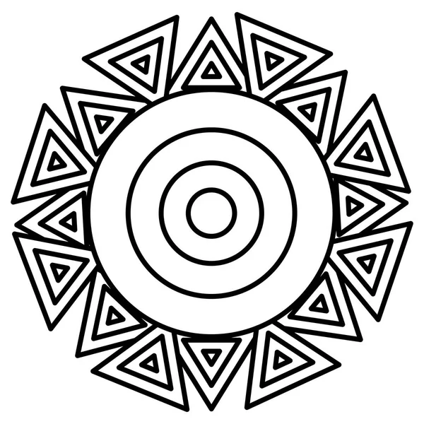 Monochrome and circular mandala — Stock Vector