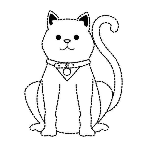 Χαριτωμένο χαρακτήρα μασκότ γάτα — Διανυσματικό Αρχείο