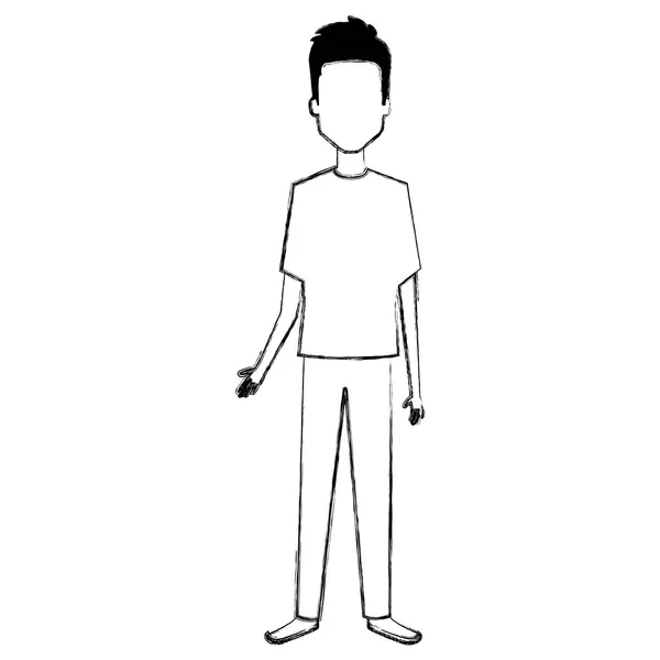 Young man avatar character — Stock Vector