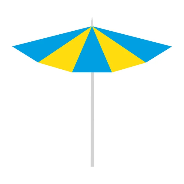 Esernyő beach elszigetelt ikon — Stock Vector