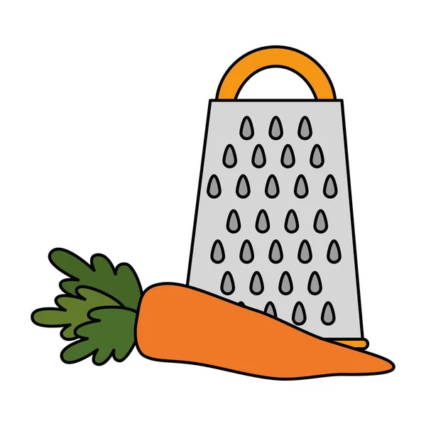 แครอทสดกับอาหารมังสวิรัติ — ภาพเวกเตอร์สต็อก