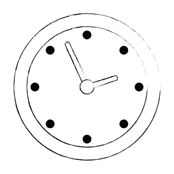 Time clock isolated icon — Stock Vector