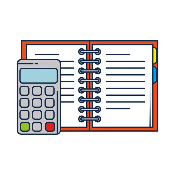 Kalkulator matematyki z notatką — Wektor stockowy
