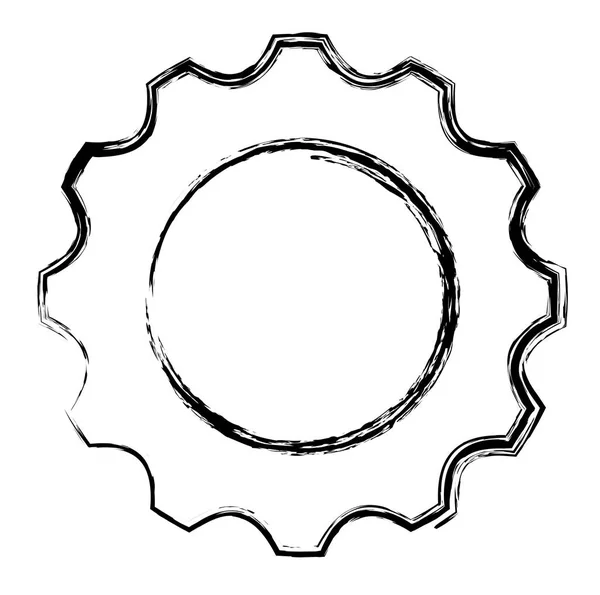 Gear machinery isolated icon — Stock Vector