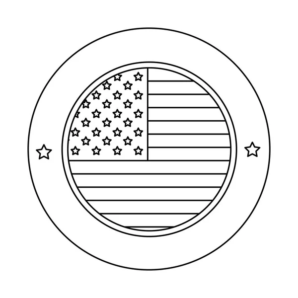 Spojené státy americké kruhový znak — Stockový vektor
