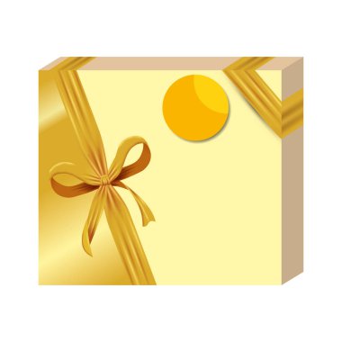 altın kurdele ile hediye kutusu mevcut