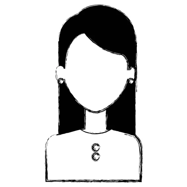 Bela mulher avatar personagem — Vetor de Stock