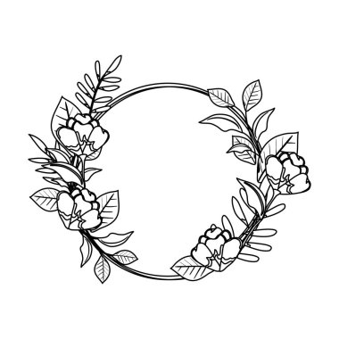 dairesel gül dekorasyon simgesi