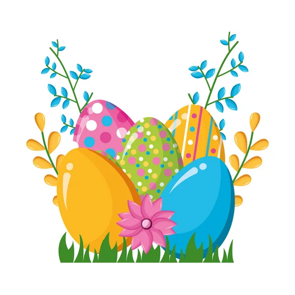 Mutlu Paskalya yumurtaları — Stok Vektör